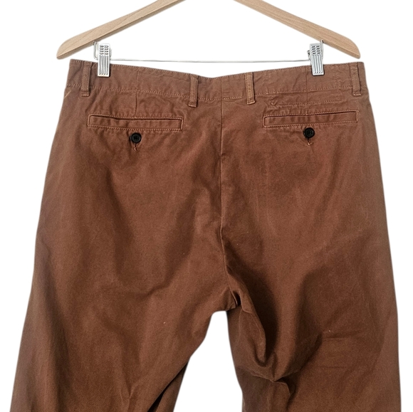 Billy Reid Wynne Chino Trouser Pants Rusty Brown Cotton Twill Heritage Size 34 - Picture 6 of 7